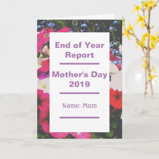Jahresbericht der Mutter Karte (Gelbe Blume)