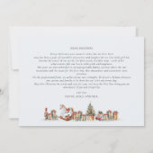 Jahresbericht der Weihnachtsfamilie Niedlich Funny Feiertagskarte (Rückseite)