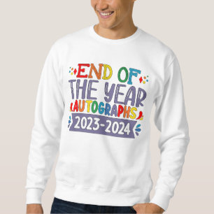 Jahresende-Autogramme 2024 Letzter Schultag Sweatshirt