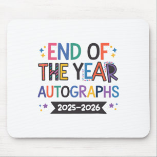 Jahresende-Autogramme 2025-2026 Letzter Schultag S Mousepad