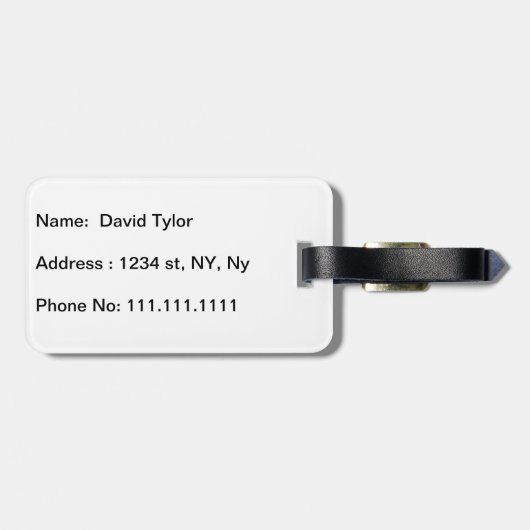 Jahresende Gepäckanhänger (Rückseite horizontal)