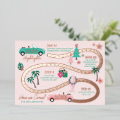 Jahresende Highlight Tropische Weihnachtskugel Folien Feiertagskarte (Stehend vorne)