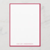 Jahresfarbe 2023: Viva Magenta Personalisiert Begleitkarte (Vorderseite)