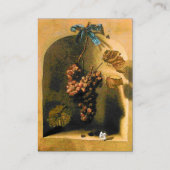 JAHRESFRÜCHTE RUSTISCH HANDGESCHALTETE GRAPEN Grau Visitenkarte (Rückseite)