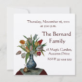 JAHRESFRÜCHTE/TULIPS Erntedank Dinner Gold Einladung (Rückseite)