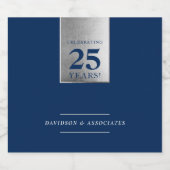 JAHRESGESCHÄFT DER FIRMA Weißmeer Silber Schaumweinetikett (Einzelnes Label)