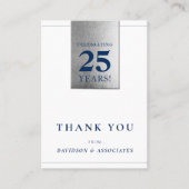 JAHRESGESCHÄFT DER FIRMA Weißmeer Silber Visitenkarte (Vorderseite)