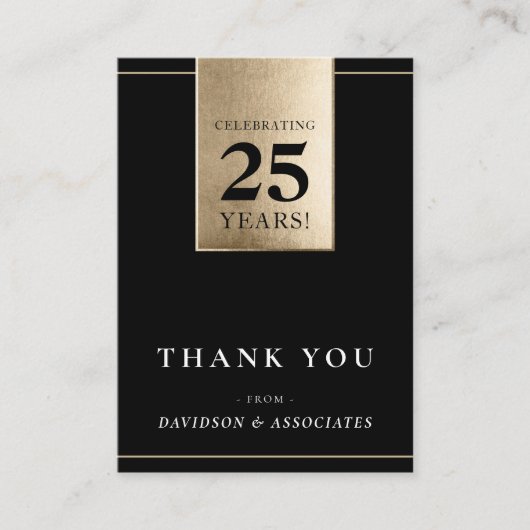 JAHRESGESCHÄFT DES UNTERNEHMENS Schwarz-weißes Gol Visitenkarte (Vorderseite)