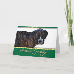 Jahresgrüße Boxer-Hundekarte Feiertagskarte