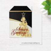 Jahresgrüße Gold Weihnachtsbaum Tags (Schreibtisch)