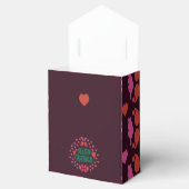 Jahresgrüße in grüner Handschrift mit Herzen Geschenkschachtel (Geöffnet)