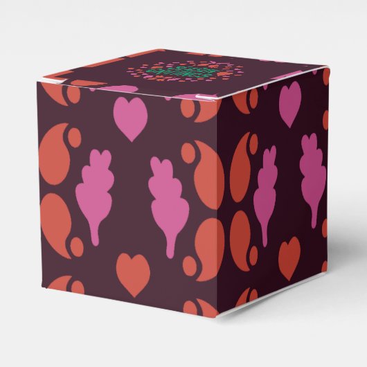 Jahresgrüße in grüner Handschrift mit Herzen Geschenkschachtel (Vorderseite)