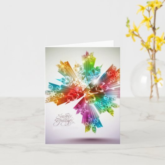 Jahresgrüße Karte (Gelbe Blume)