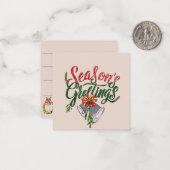 Jahresgrüße-Karte Mitteilungskarte (Vorderseite/Rückseite Beispiel)