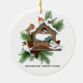 Jahresgrüße Keramik Ornament (Hinten)