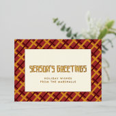 Jahresgrüße Mitte des Jahrhunderts Folien Feiertagskarte (Stehend vorne)