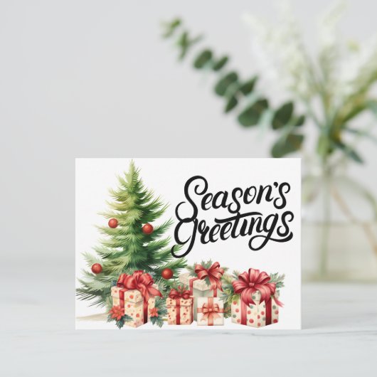 Jahresgrüße Postkarte (Stehend Vorderseite)