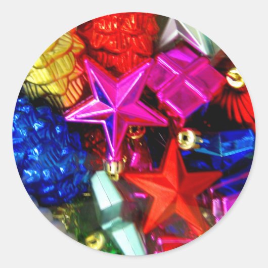 Jahresgrüße_ Runder Aufkleber (Vorderseite)