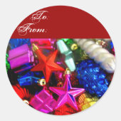 Jahresgrüße_ Runder Aufkleber (Vorderseite)