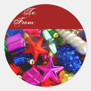 Jahresgrüße_ Runder Aufkleber