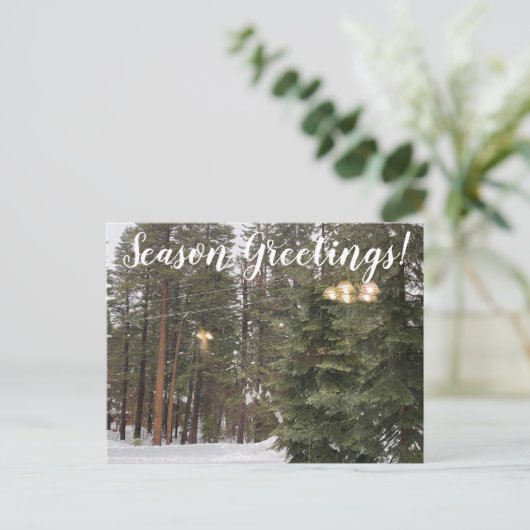 Jahresgrüße von Tahoe City Postkarte (Stehend Vorderseite)