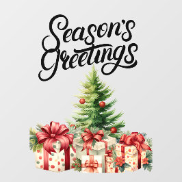 Jahresgrüße Weihnachten Fensteraufkleber