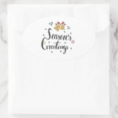 Jahresgrüßsticker Ovaler Aufkleber (Tasche)