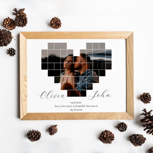 JAHRESHERZEN-KOLLAGE POSTER UND DRUCKEN