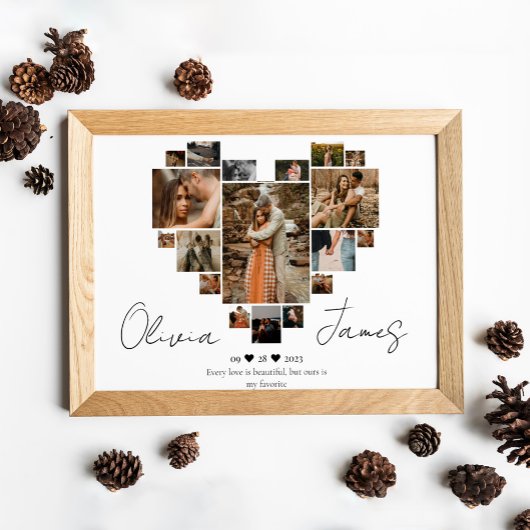 JAHRESHERZEN-KOLLAGE POSTER UND DRUCKEN