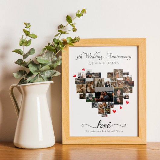 JAHRESHERZEN-KOLLAGE POSTER UND DRUCKEN