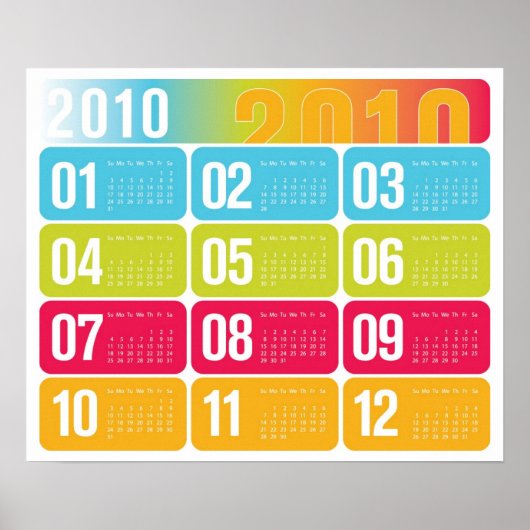 Jahreskalender 2010 poster (Vorne)