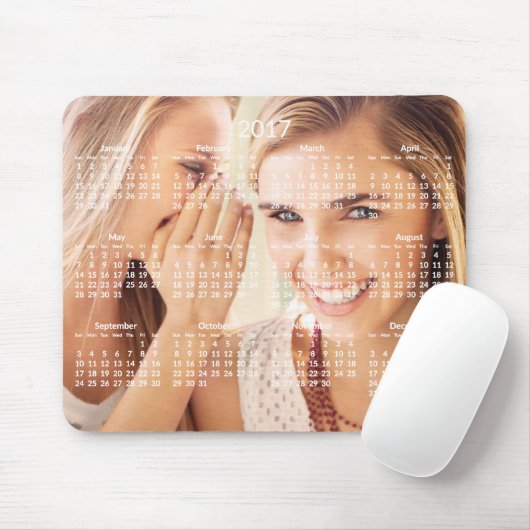 Jahreskalender 2017 Mousepad Foto hinzufügen (Mit Mouse)