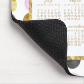 Jahreskalender 2017 Mousepads rosa und goldene Pun (Ecke)