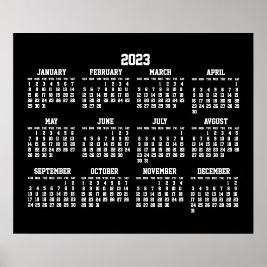 Jahreskalender 2023 Poster (Vorne)