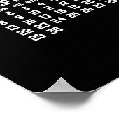 Jahreskalender 2024 Poster Black (Ecke)