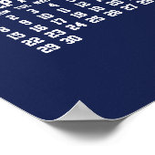 Jahreskalender 2024 Poster Blue (Ecke)