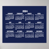 Jahreskalender 2024 Poster Blue (Vorne)
