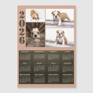 Jahreskalender 2026 Hund Haustier 4 Foto Collage M Magnetkarte