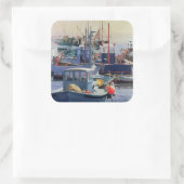 Jahresklippen 1986 quadratischer aufkleber (Tasche)