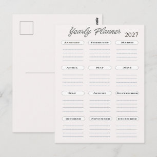 Jahresplaner Kalender  Postkarte
