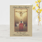 JAHRESPRÄSIDENTORDINIERUNG HOST CRUCIFIX KARTE (Gelbe Blume)