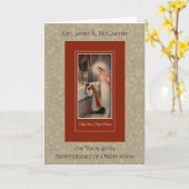 JAHRESPRIESTORDINIERUNGSCHALICE-HOST KARTE (Gelbe Blume)