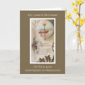 JAHRESPRIESTORDINIERUNGSCHALICE-HOST KARTE (Gelbe Blume)