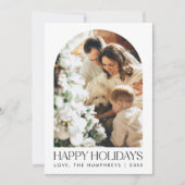 Jahresrückblick Arch-Familienfoto-Collage Feiertagskarte (Vorderseite)