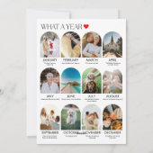 Jahresrückblick Arch-Familienfoto-Collage Feiertagskarte (Rückseite)