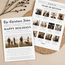 Jahresrückblick Zeitungsfoto Weihnachtscollage