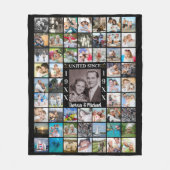 Jahrestag 55 Foto Collage VEREINIGT SEIT Fleecedecke (Vorderseite)