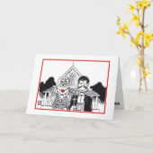 JAHRESTAG: "AMERIKANISCHE GOTHIK" KARTE (Gelbe Blume)