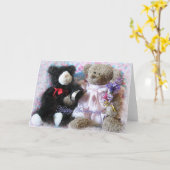 Jahrestag-Bär Karte (Gelbe Blume)