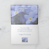 Jahrestag - Bluettes Gruß-Karte Karte (Innenseite)